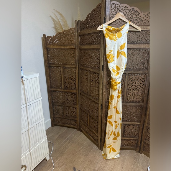 NEW NWT Reformation Anaiis Silk Maxi Dress in Maracuya - Picture 5 of 6